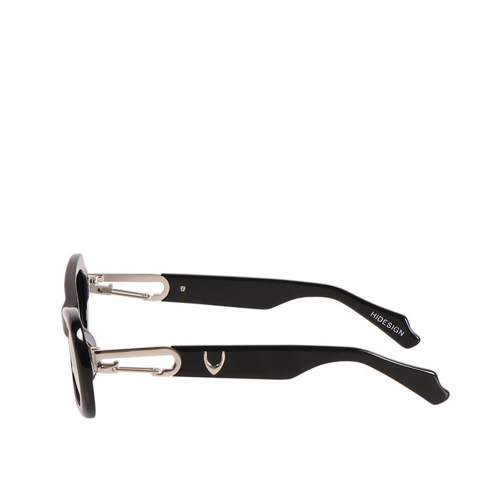 Laguna Women's Black Retro Oval Sunglasses