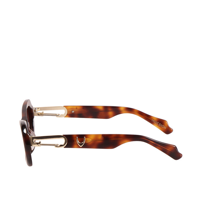 Laguna Women's Brown Retro Oval Sunglasses