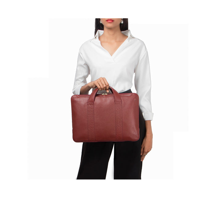 Laptop Slv15 Red Leather Laptop Sleeve