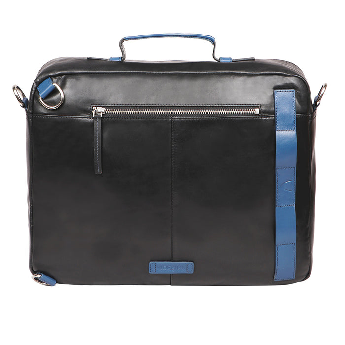 Le Mans 01 Black Leather  Messenger Bag