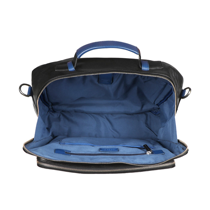 Le Mans 01 Black Leather  Messenger Bag