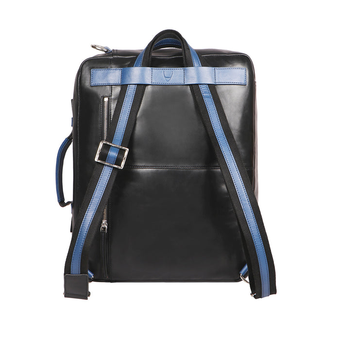 Le Mans 01 Black Leather  Messenger Bag
