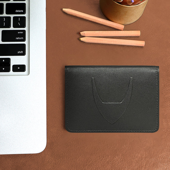Le Mans W2 Black Leather Card Holder