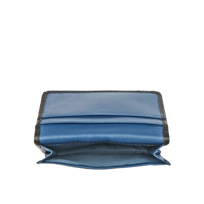 Le Mans W2 Black Leather Card Holder