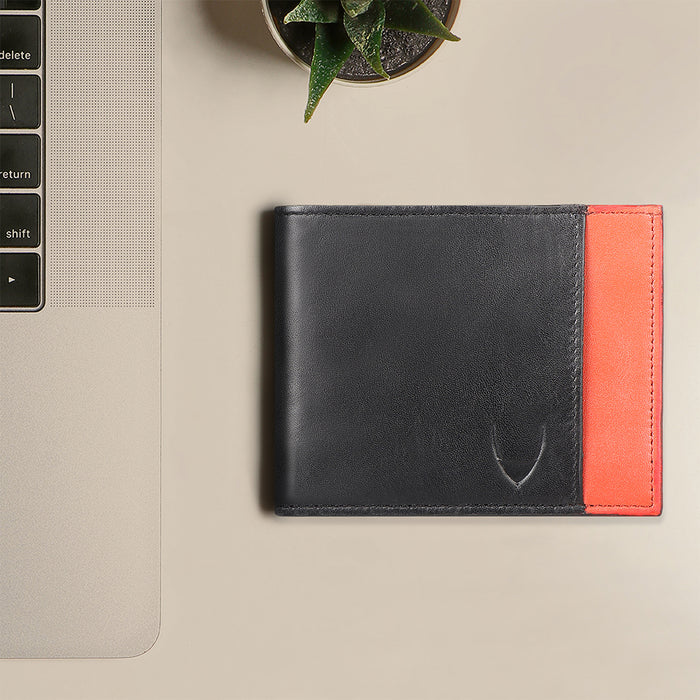 Le Mans W3 Black Leather Bi-Fold Wallet