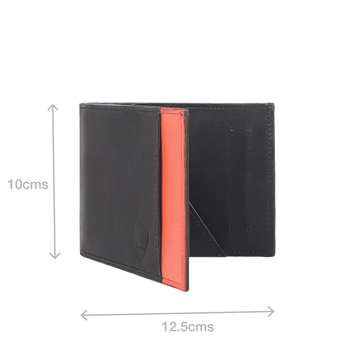 Le Mans W3 Black Leather Bi-Fold Wallet