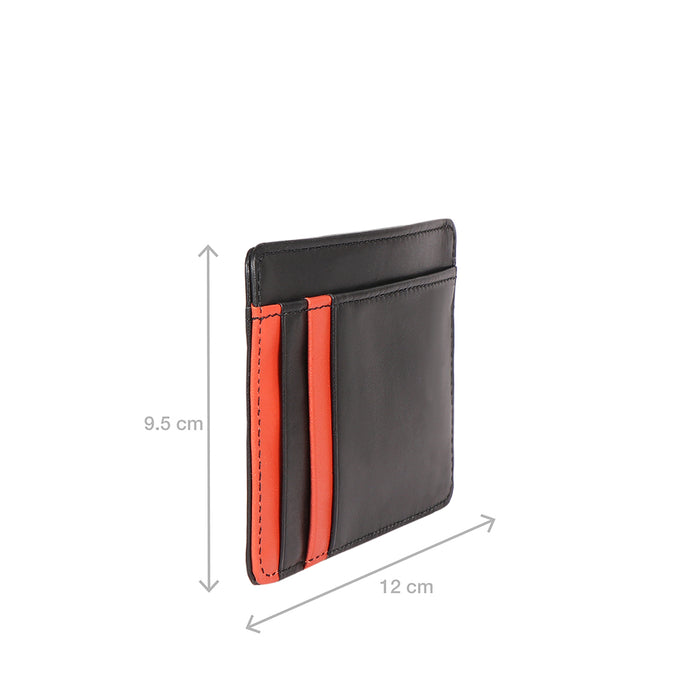 Le Mans W4 Black Leather Card Holder