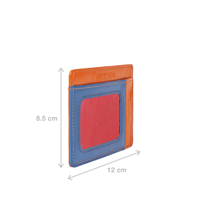 Le Mans W4 Orange Leather Card Holder