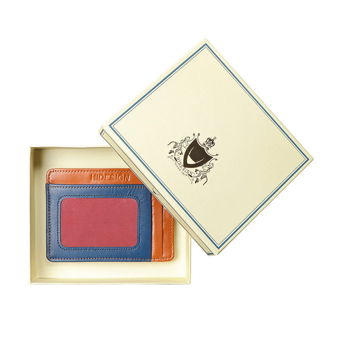 Le Mans W4 Orange Leather Card Holder
