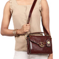 Lenin 01 Red Leather Sling Bag