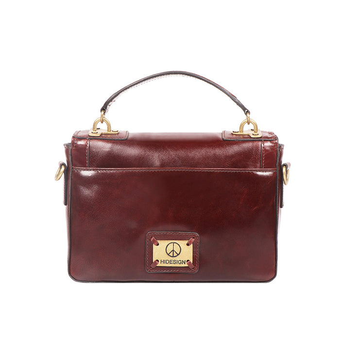 Lenin 01 Red Leather Sling Bag