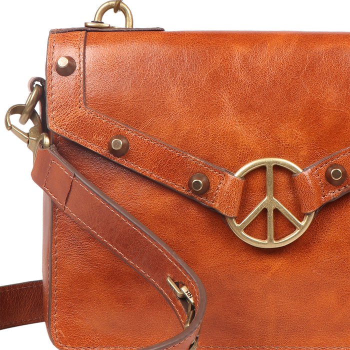 Lenin 01 Tan Leather Sling Bag