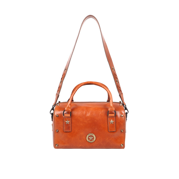 Lenin 02 Tan Leather Duffle Bag