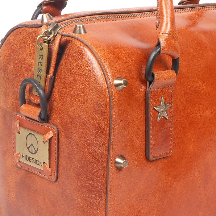 Lenin 02 Tan Leather Duffle Bag