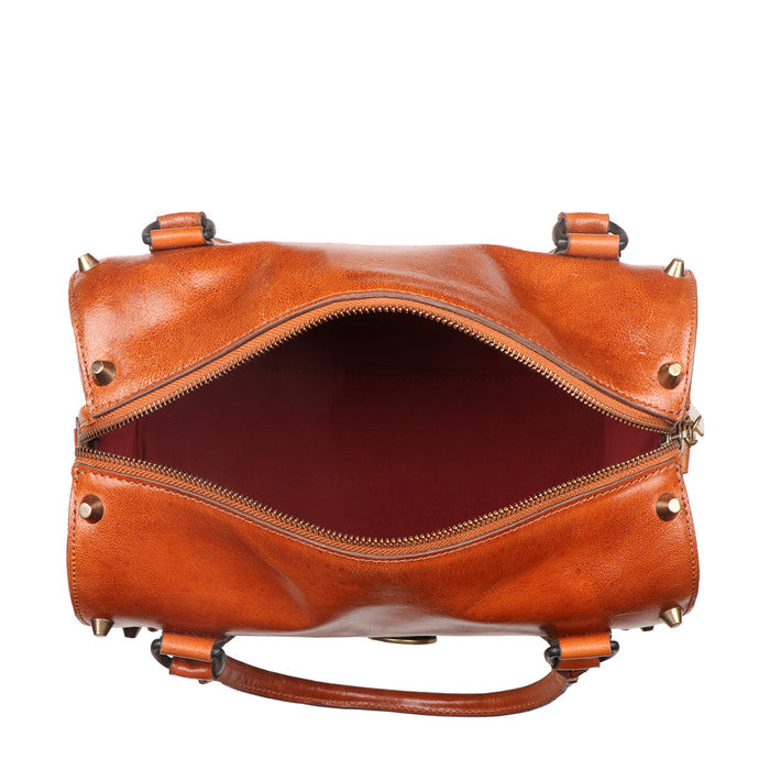 Lenin 02 Tan Leather Duffle Bag