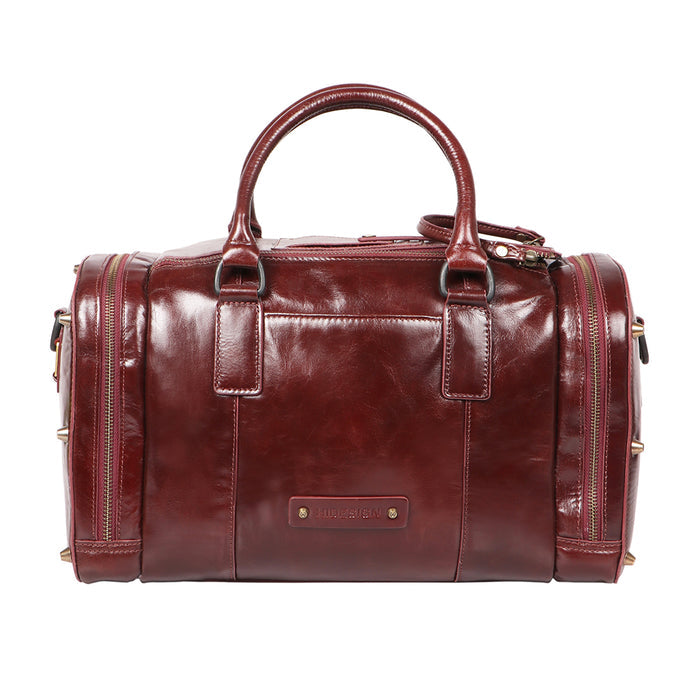Lenin 03 Red Leather Duffle Bag