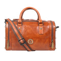 Lenin 03 Tan Leather Duffle Bag