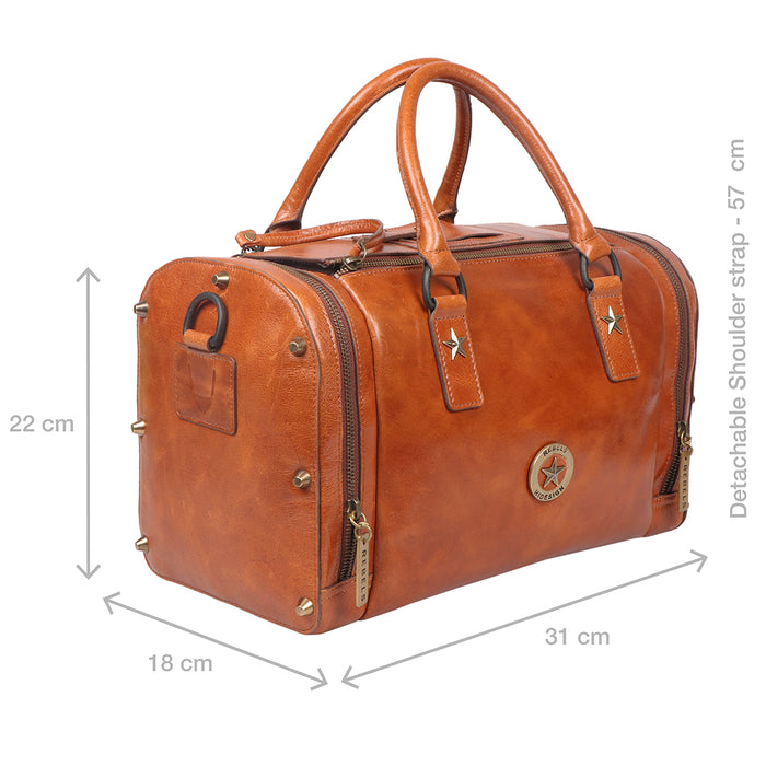 Lenin 03 Tan Leather Duffle Bag