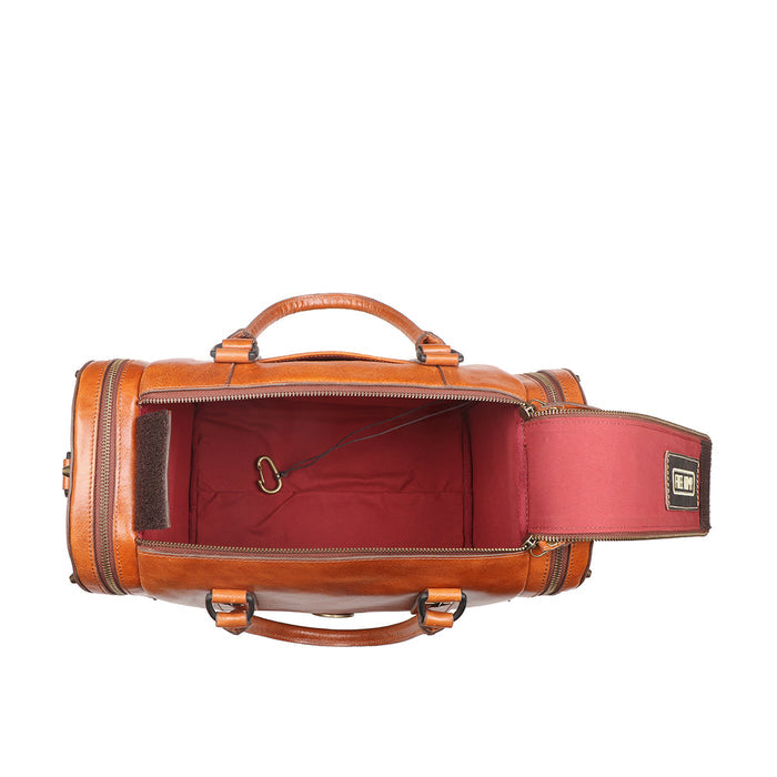 Lenin 03 Tan Leather Duffle Bag