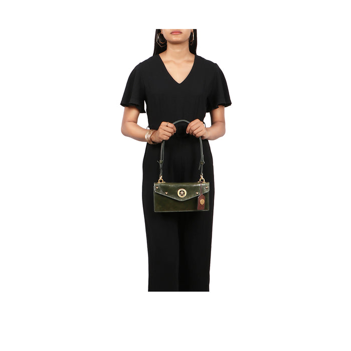 Lenin W1 Green Leather Clutch Wallet