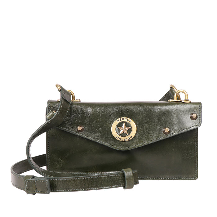 Lenin W1 Green Leather Clutch Wallet