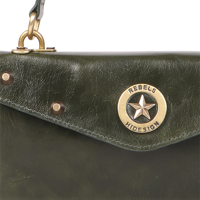Lenin W1 Green Leather Clutch Wallet