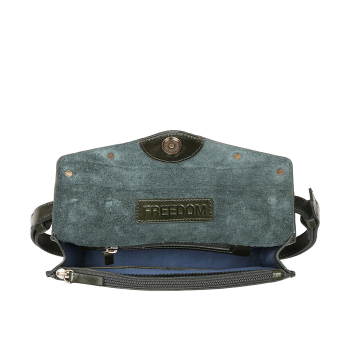 Lenin W1 Green Leather Clutch Wallet