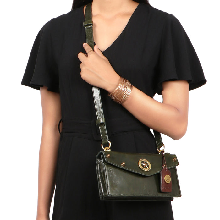Lenin W1 Green Leather Clutch Wallet