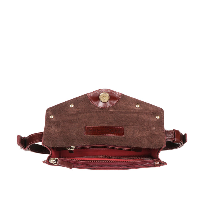 Lenin W1 Red Leather Clutch Wallet