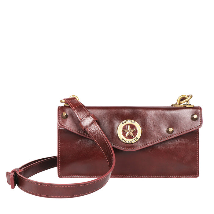 Lenin W1 Red Leather Clutch Wallet