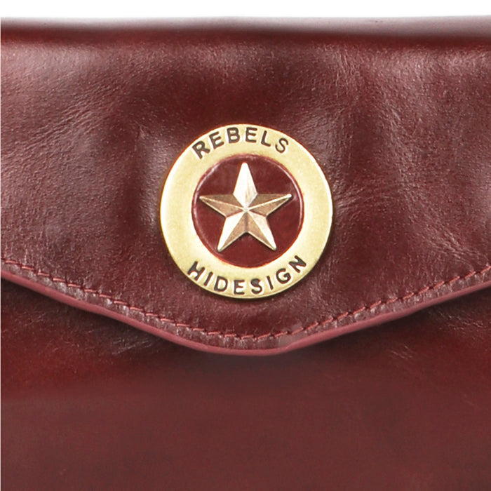 Lenin W1 Red Leather Clutch Wallet