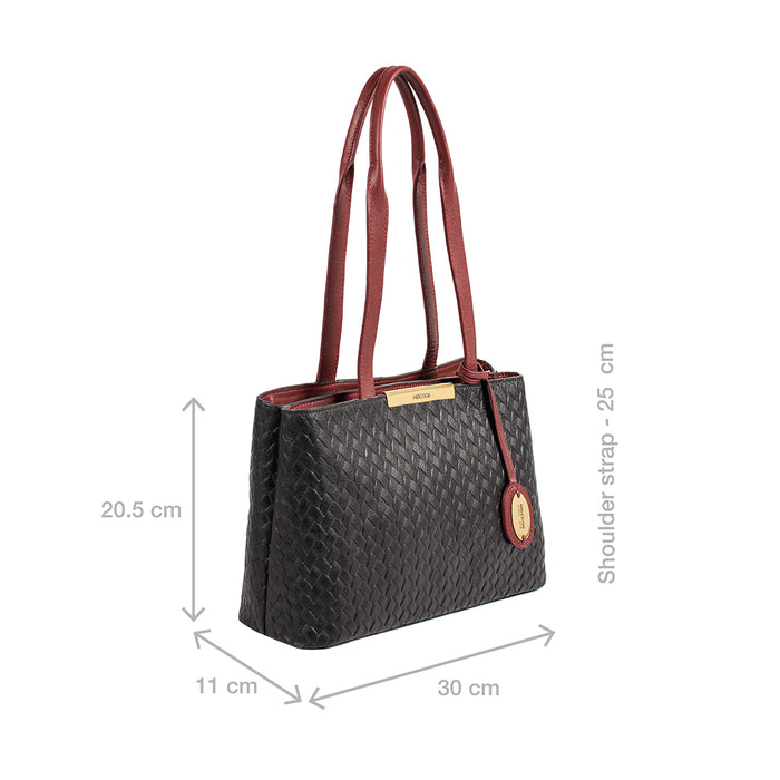 Leo 01 Sb Black Leather Tote Bag