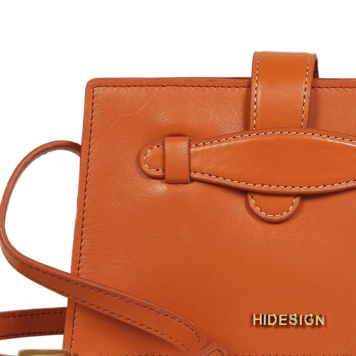 Letica 03 Orange Leather Crossbody