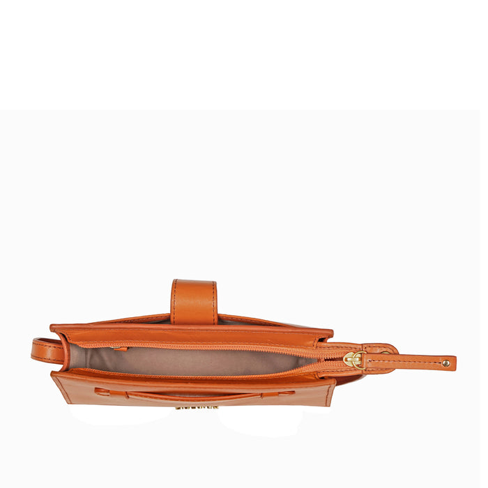 Letica 03 Orange Leather Crossbody
