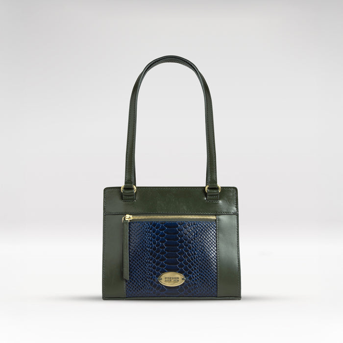 Libra 01 Sb Blue Leather Shoulder Bag