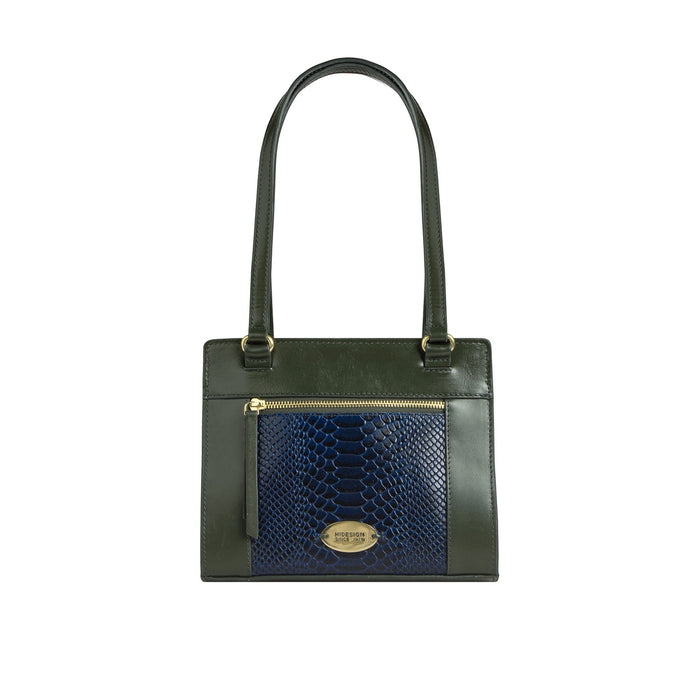 Libra 01 Sb Blue Leather Shoulder Bag