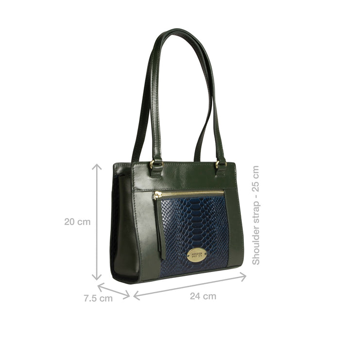 Libra 01 Sb Blue Leather Shoulder Bag