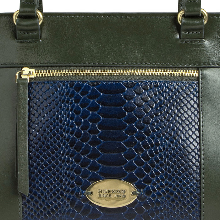 Libra 01 Sb Blue Leather Shoulder Bag