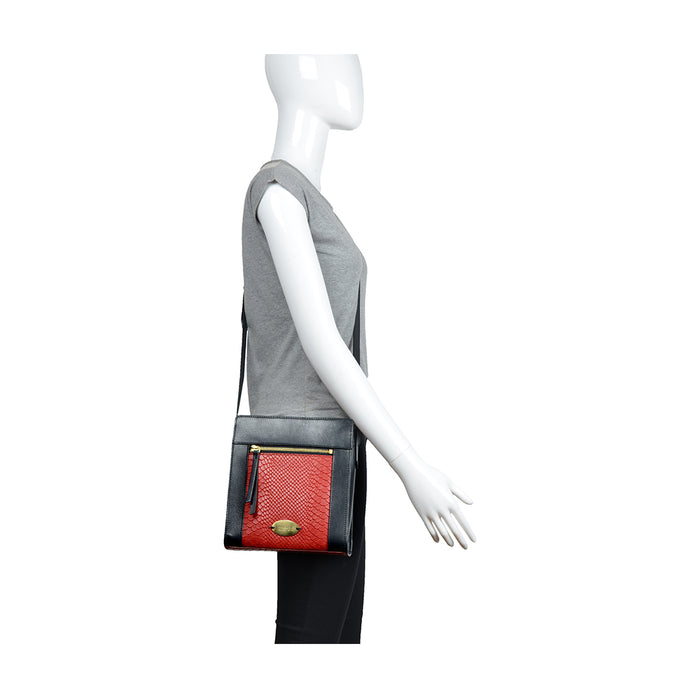 Libra 03 Sb Red Leather Sling Bag