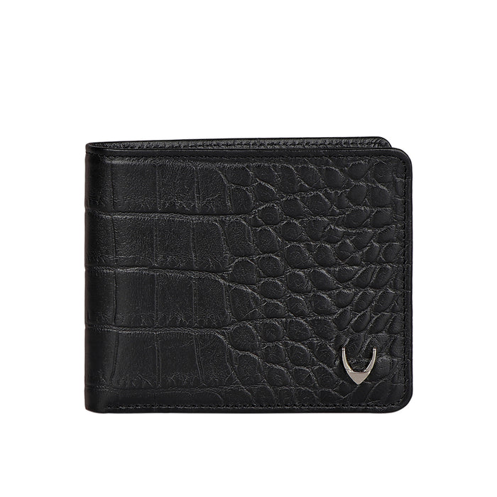 Libya Sb Black Leather Bi-Fold Wallet