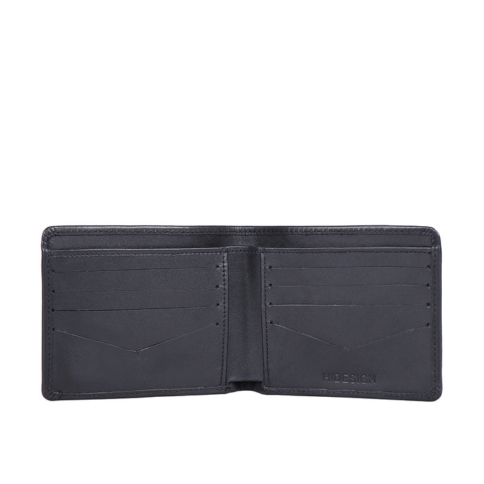 Libya Sb Black Leather Bi-Fold Wallet