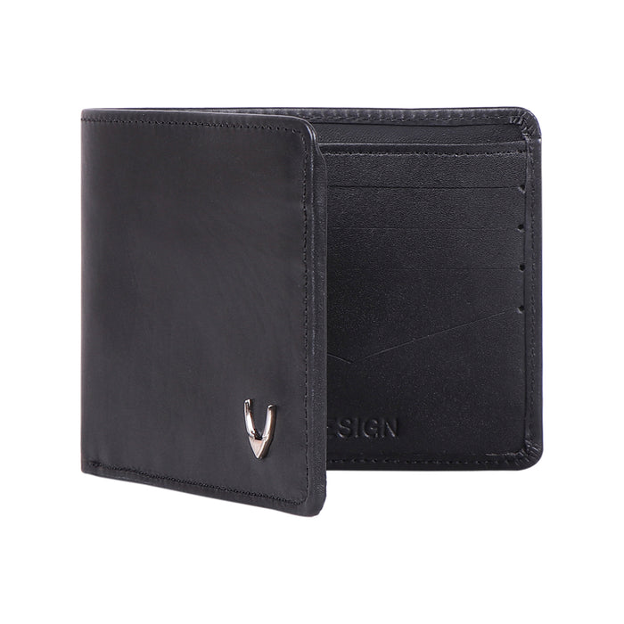 Libya Sb Black Leather Bi-Fold Wallet
