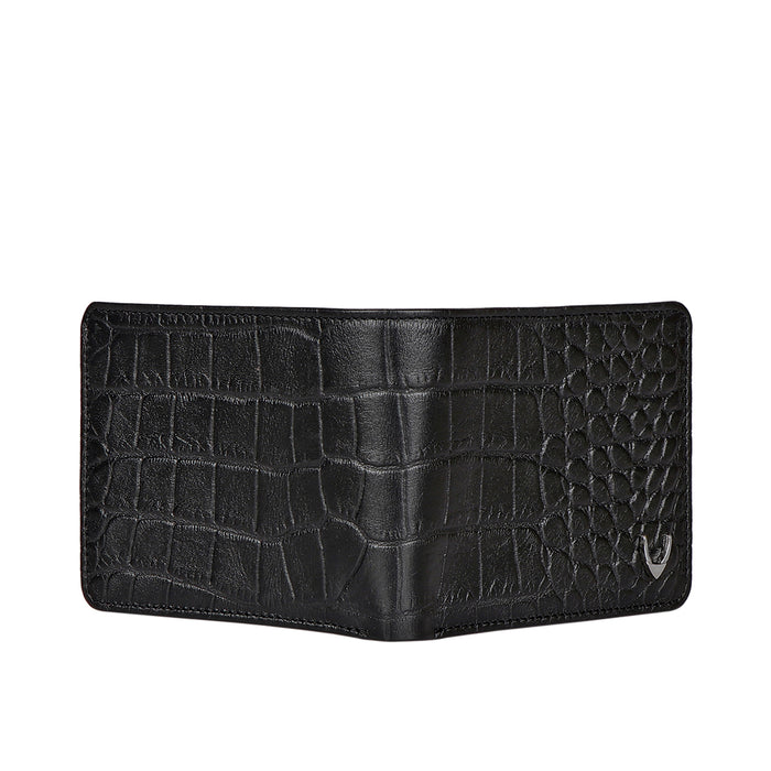 Libya Sb Black Leather Bi-Fold Wallet