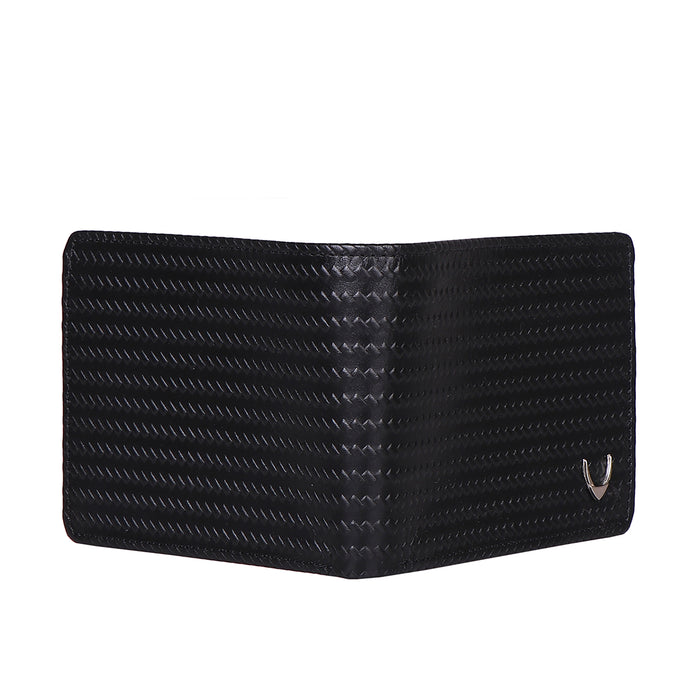 Libya Sb Black Leather Bi-Fold Wallet