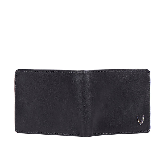 Libya Sb Black Leather Bi-Fold Wallet