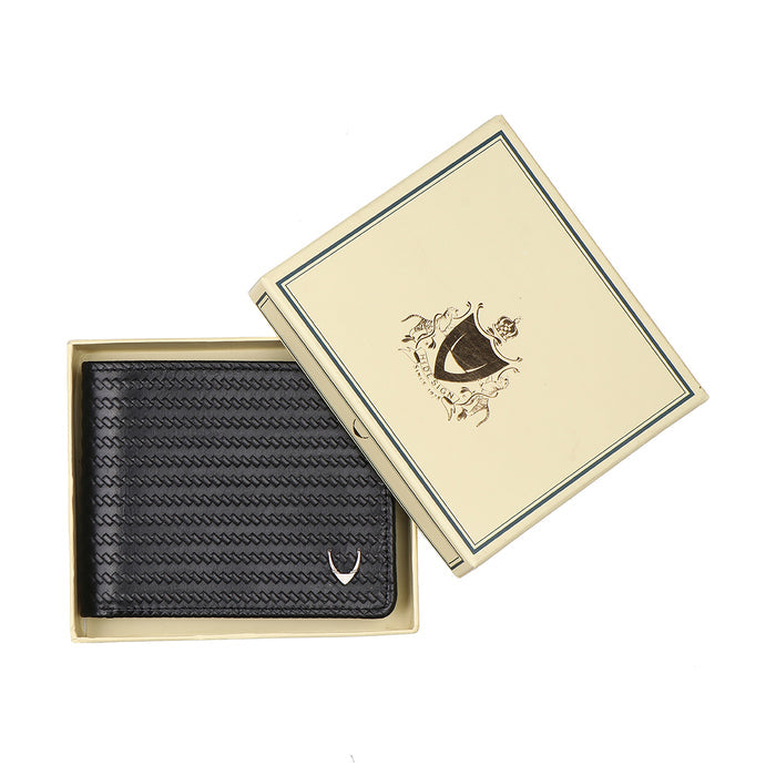 Libya Sb Black Leather Bi-Fold Wallet