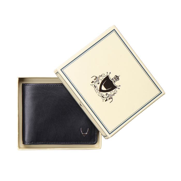 Libya Sb Black Leather Bi-Fold Wallet