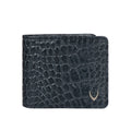 Libya Sb Blue Leather Bi-Fold Wallet