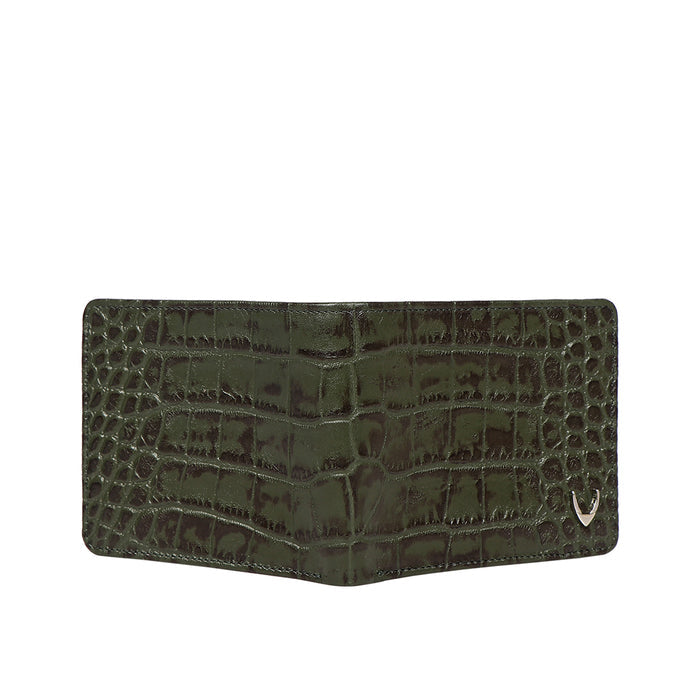 Libya Sb Green Leather Bi-Fold Wallet