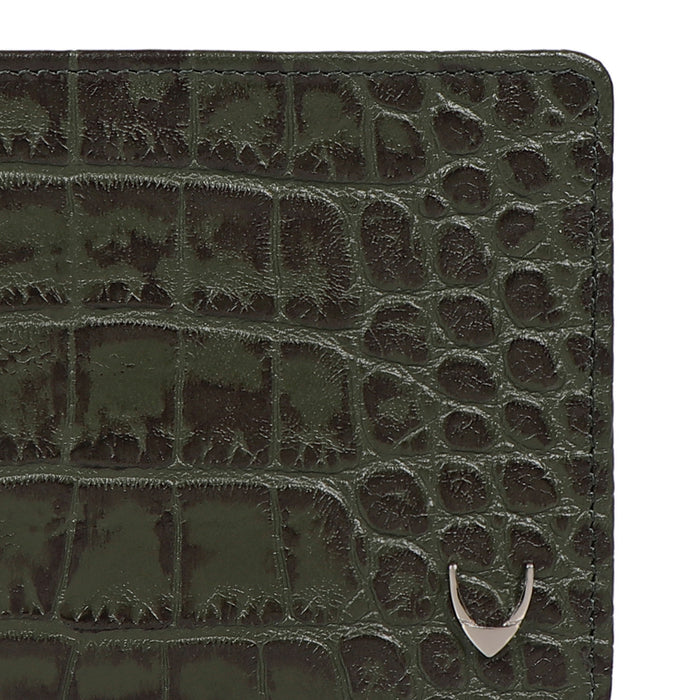 Libya Sb Green Leather Bi-Fold Wallet